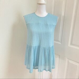 Juicy Couture Baby Blue Gauzy Swing Top Sz XS